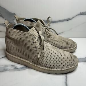Clarks Original Women's Beige Suede Chukka Desert Boots Sz 9 Comfort